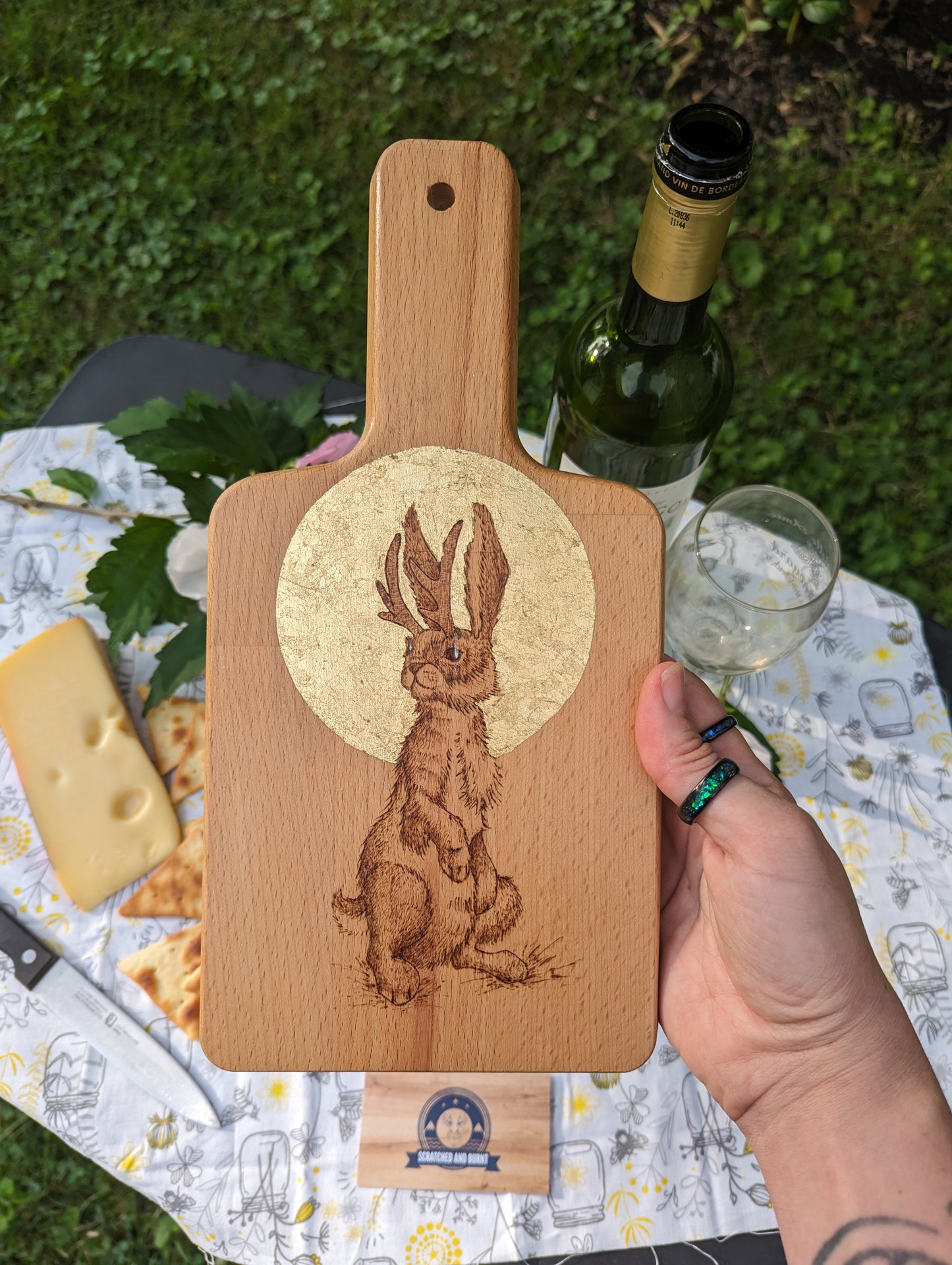 Jackalope Wooden Cutting Board Art