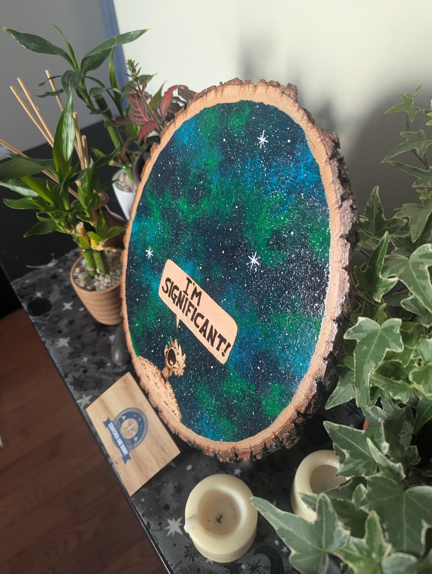 Calvin and Hobbes 'I'm Significant!' Pyrography on Wood Canvas