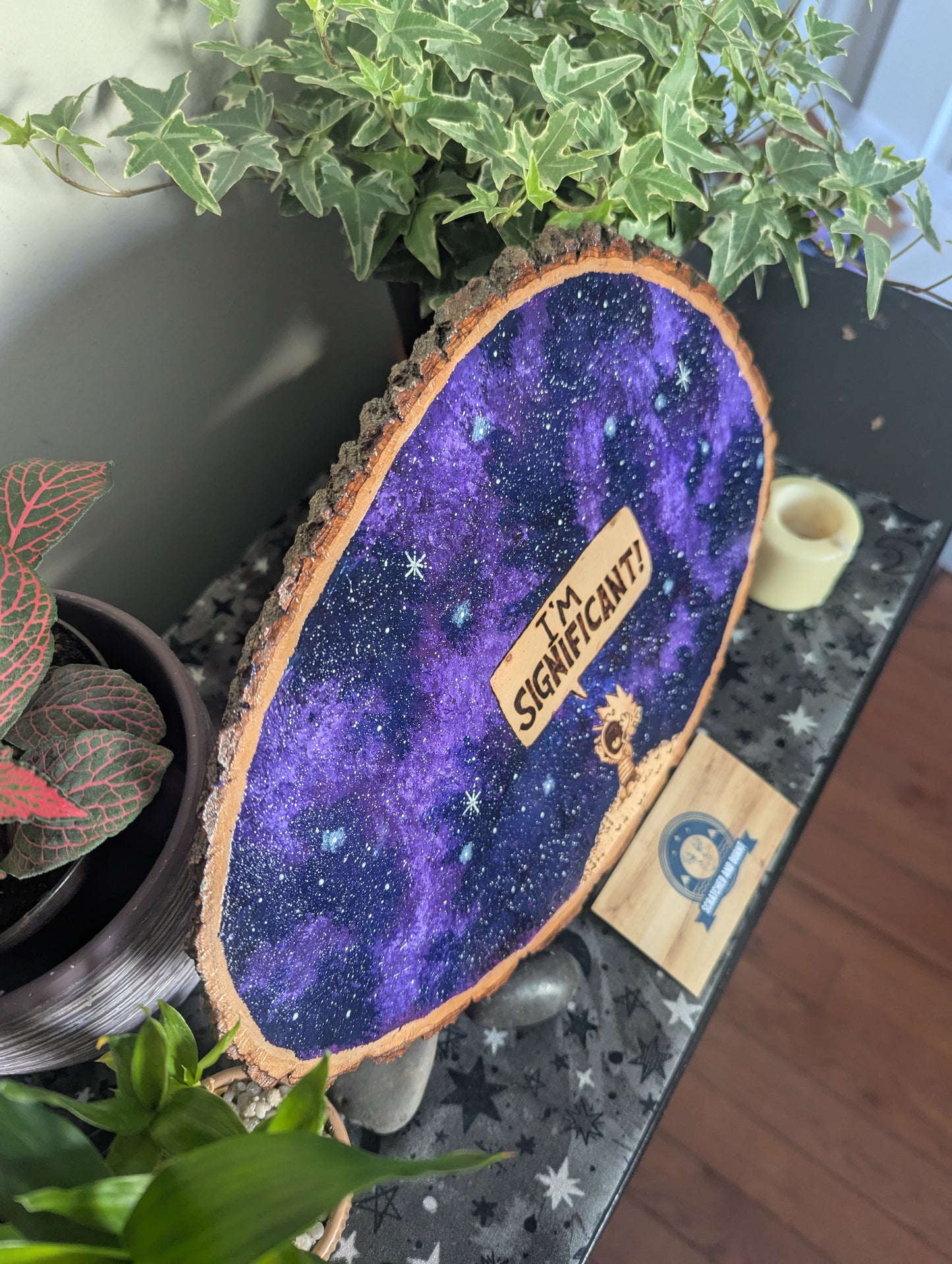 Calvin and Hobbes 'I'm Significant!' Pyrography on Wood Canvas