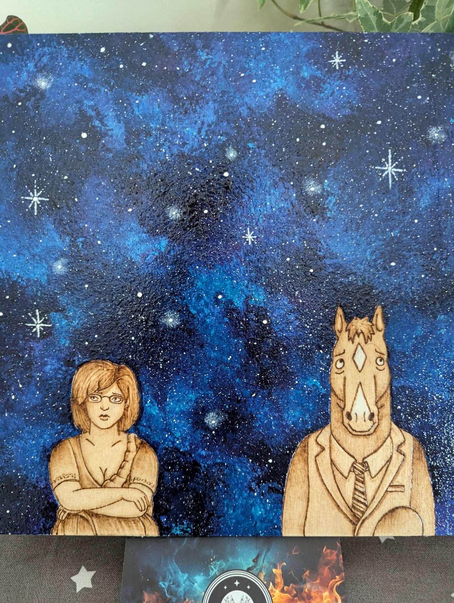 BoJack Horseman, 'Nice While it Lasted', Pyrography with Acrylics, on Wood