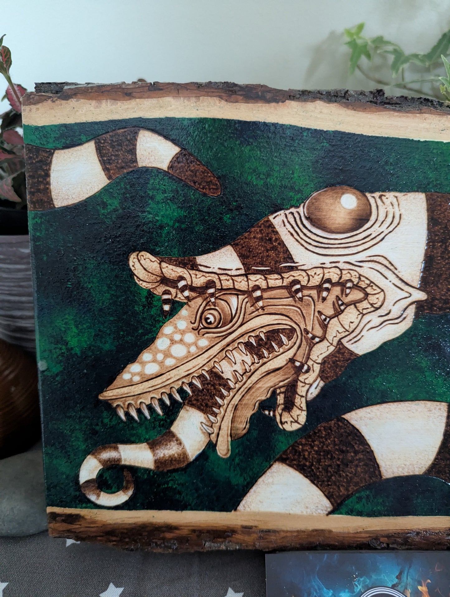 Beetlejuice Sandworm Pyrography Desk/Wall Art