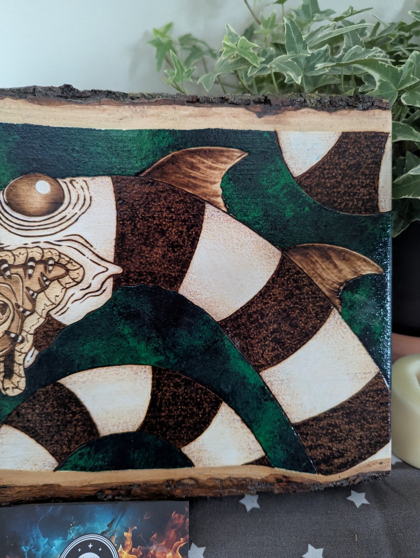 Beetlejuice Sandworm Pyrography Desk/Wall Art