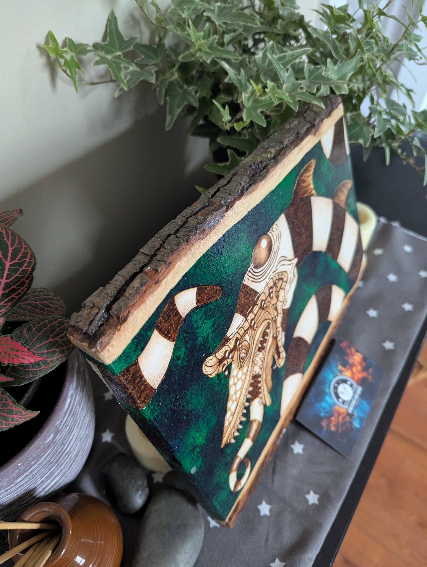 Beetlejuice Sandworm Pyrography Desk/Wall Art