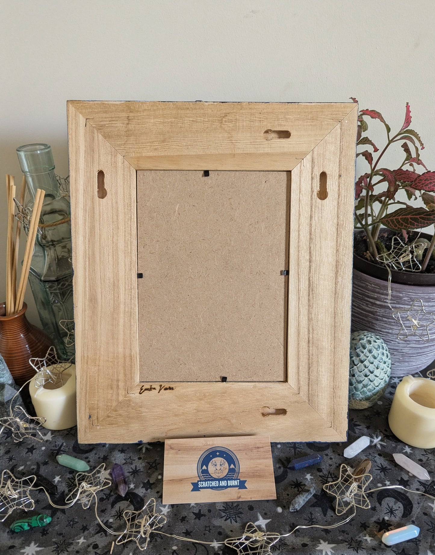 Ursa Major / Minor, Blue Galaxy Themed Picture Frame, Painted Acrylic