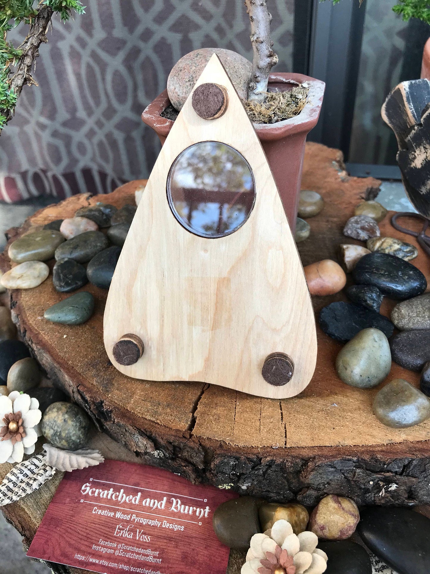 Wooden Ouija Planchette: "Eye of Agamotto"