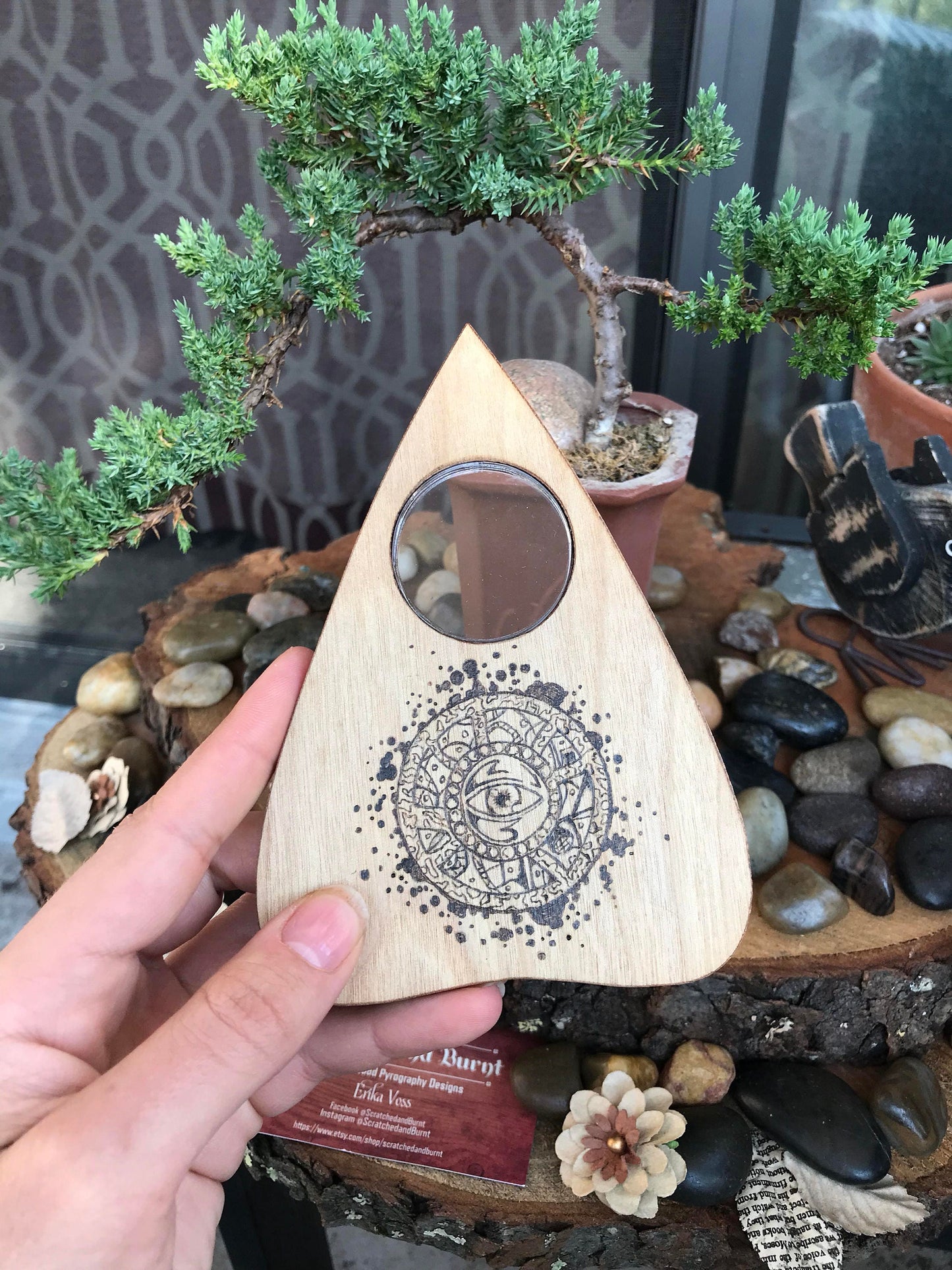 Wooden Ouija Planchette: "Eye of Agamotto"