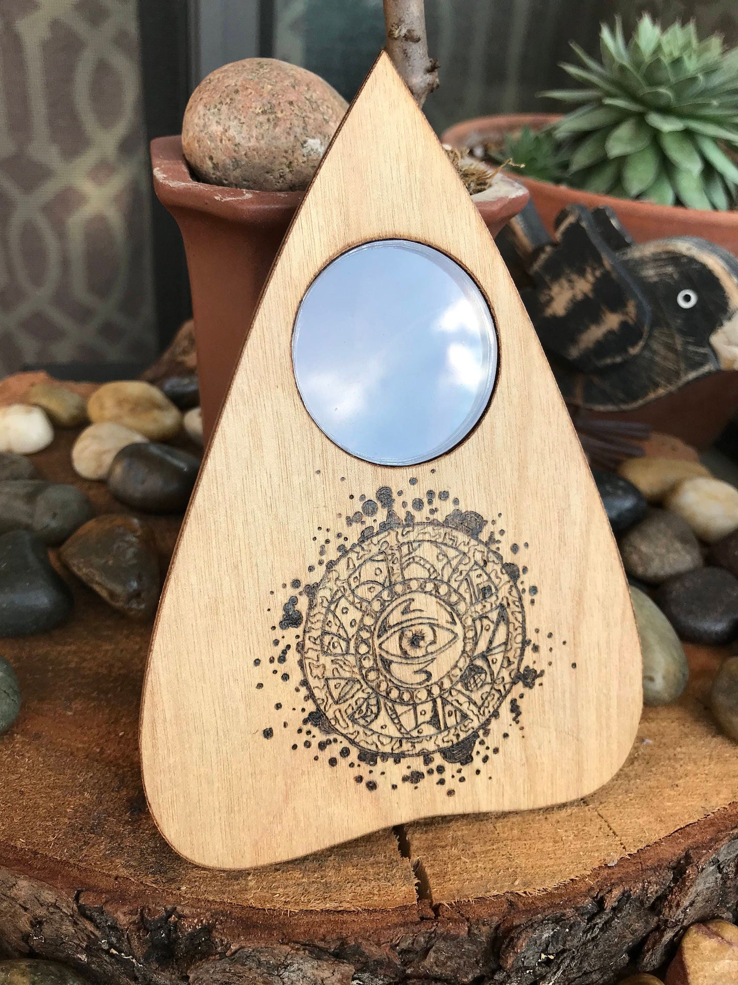 Wooden Ouija Planchette: "Eye of Agamotto"