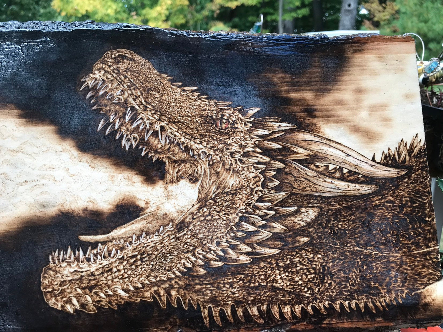 Game of Thrones 'Drogon' Wood-Burned Wall or Desk Art